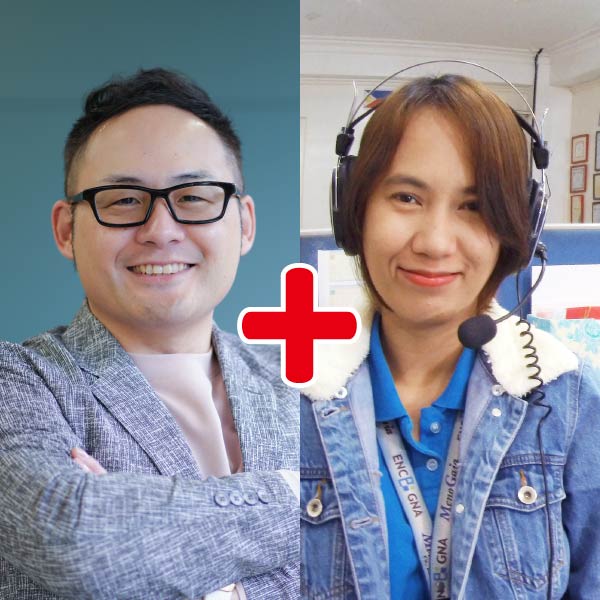 日本人講師の英検対策講義と、外国人講師とのマンツーマンレッスンのタッグで、お互いの強みで、より英語力が育つ！